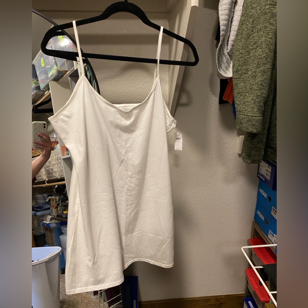 Old Navy White Tunic Length Camisole Top
